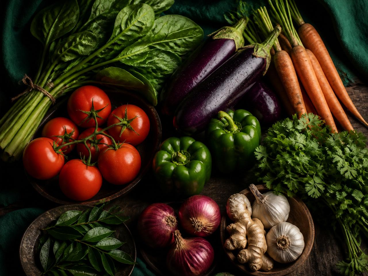 Fresh organic vegetables